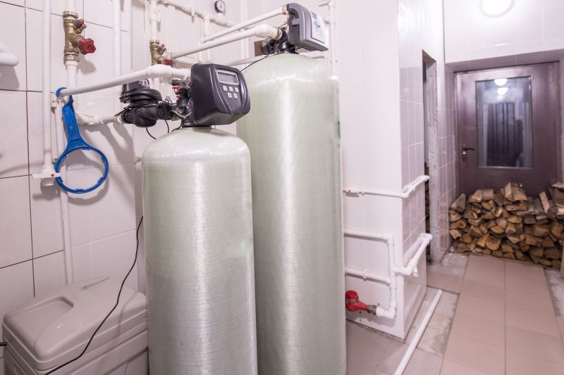 Water Softener System with Piping Setup
